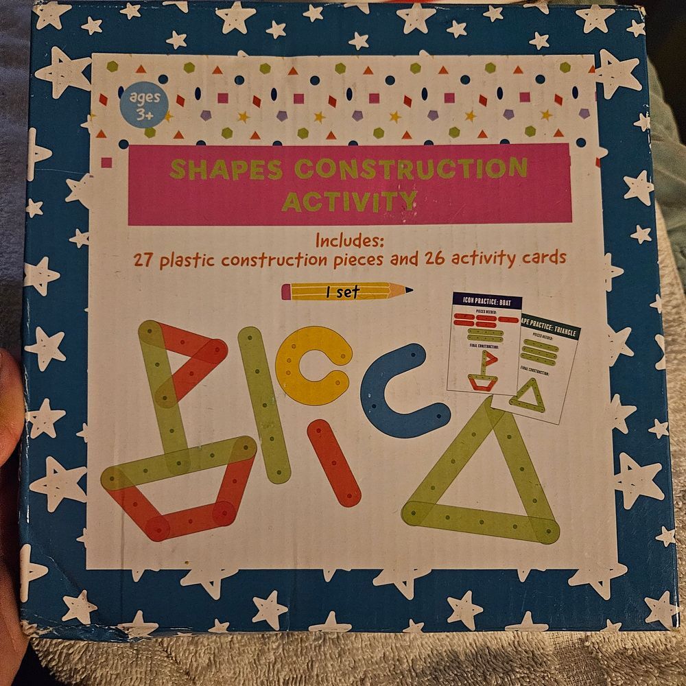 Educational Shapes Construction Activity Set with 27 Pieces and Cards for Early‎